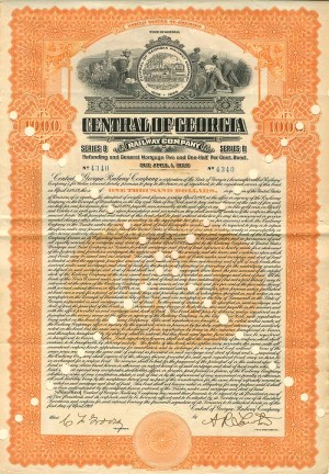 Central of Georgia Railway Co. - $100 Bond